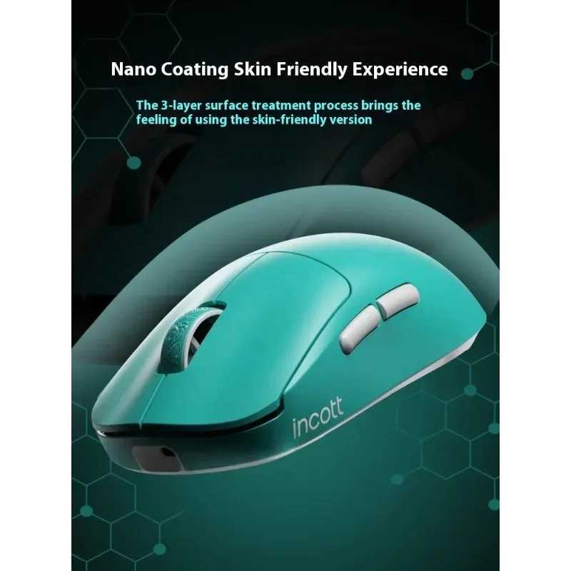Incott G23 V2 Pro Wireless Mouse Lightweight Tri Mode PAW3395 8K E-sports Game Computer Office Ergonomic for Pc GiftM251124