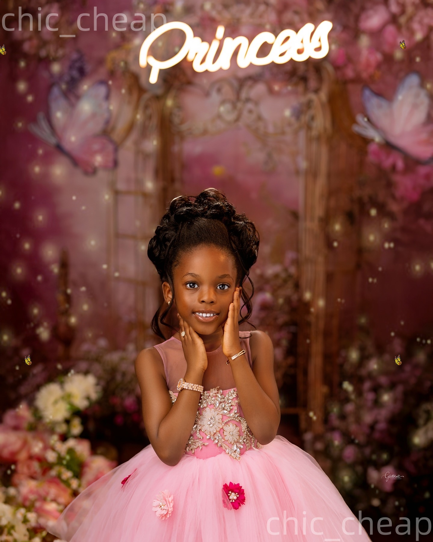 2026 Pink A-line Flower Girl Dresses Applique Crystals Sheer Neck Tulle Flowers Little Girl Christmas Peageant Birthday Christening Tutu Dress Gowns Z