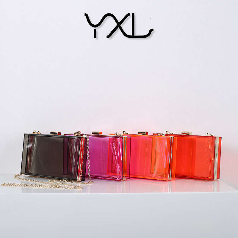 Dinner Bag Banquet Summer New Acrylic Transparent Box Women S Handbag Fashionable Small Square Bag KQ