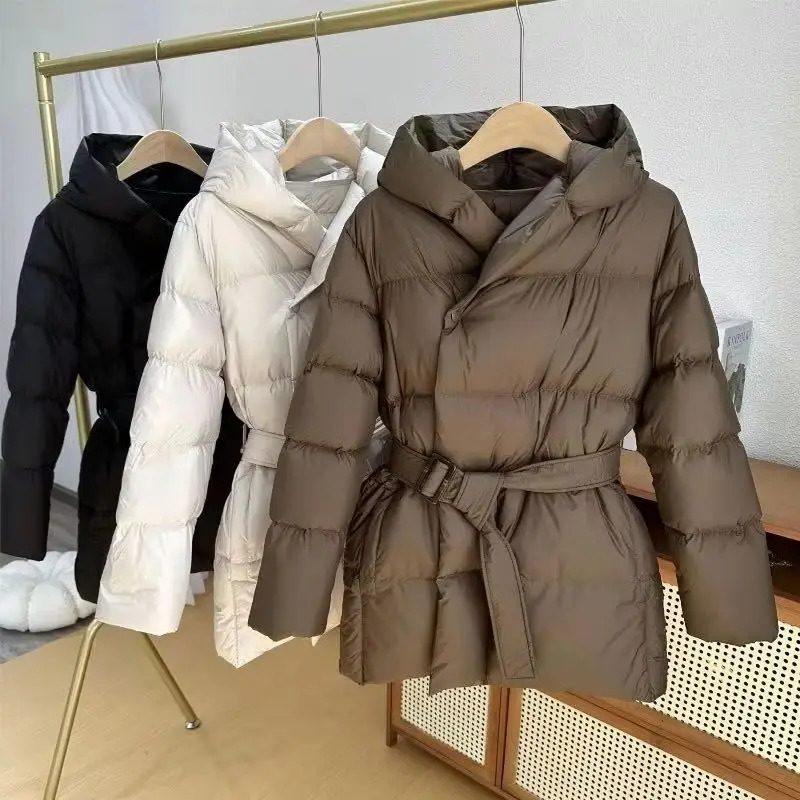 Womens Winter Parka Coat 2025 High-grade Warm Hooded Ladies Outerweat Fashion Loose Temperament Lady Short Down Cotton Jacket 251121 - view 3