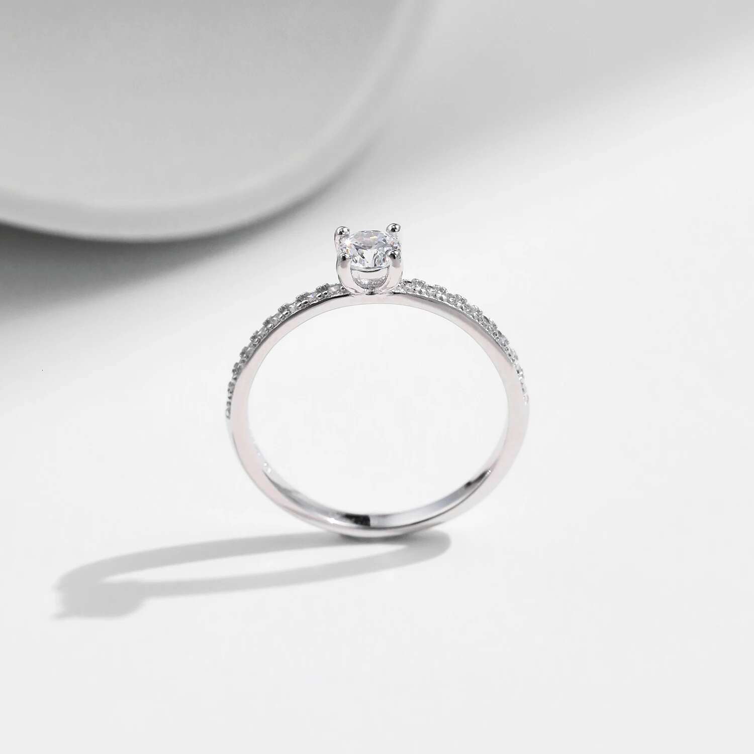 MODIAN D Color Moissanite Ring Delicate Square 925 Sterling Silver Lab Diamond Ring For Women Wedding Statement Jewelry