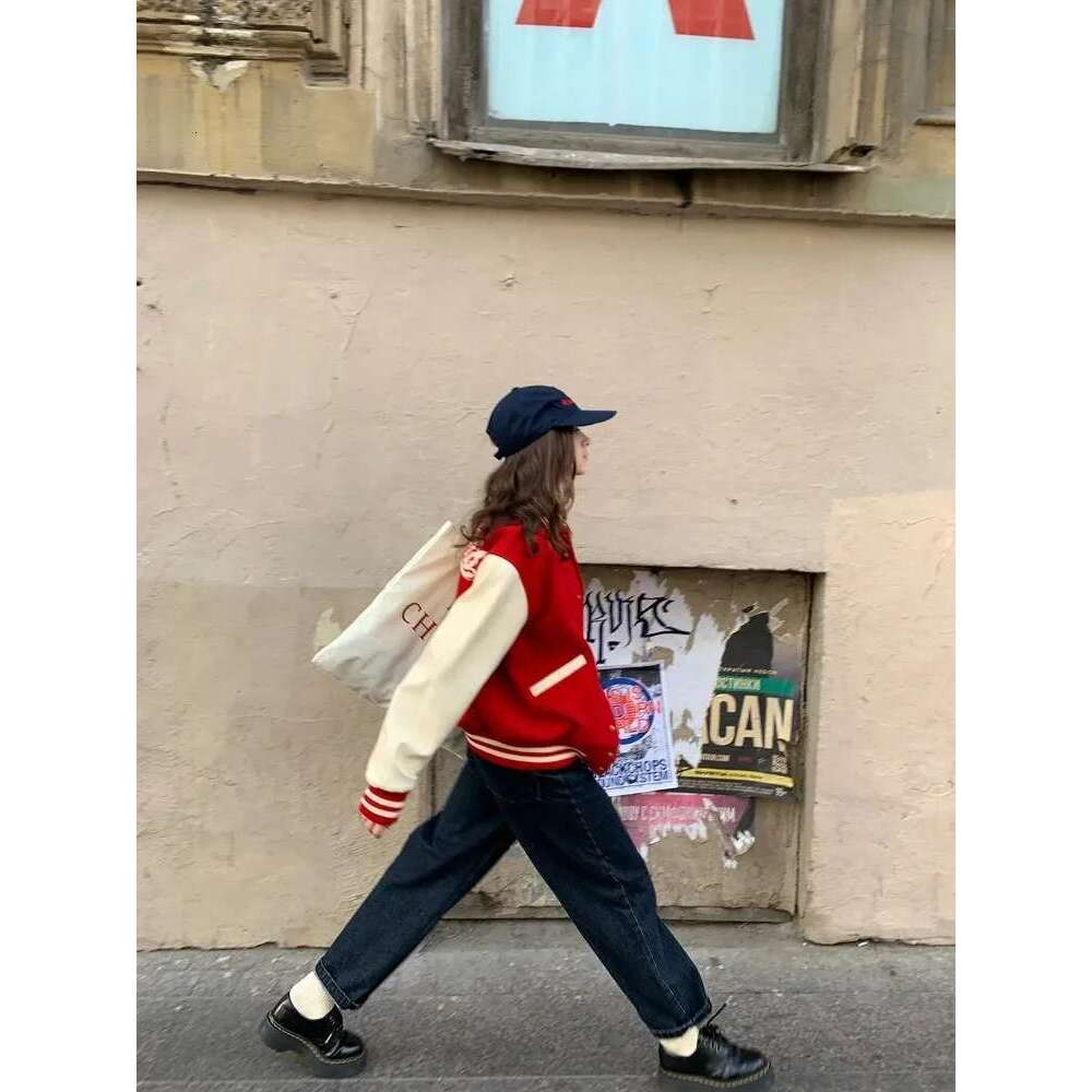 Designer Clothes Hip Hop Varsity Bomber Jacket Women Spring Baseball Jackets Streetwear Cropped Coat Casual High Quality Patchwork Outwear New