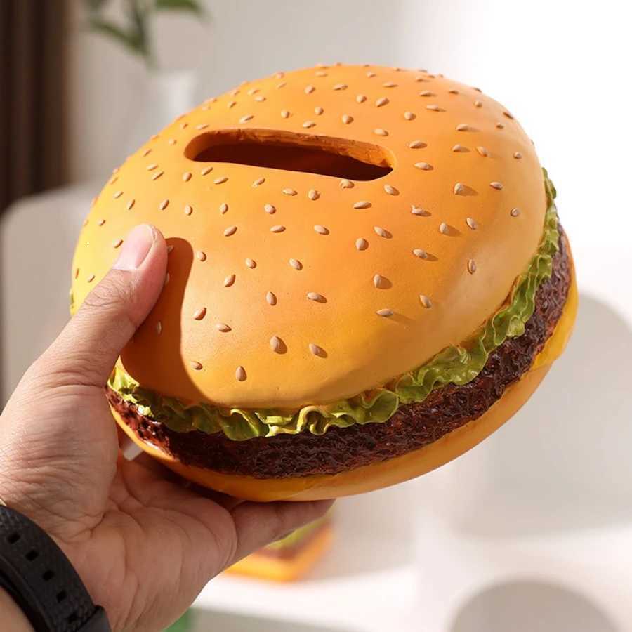 Hamburg tissue box simulation creativity is okay retro living room drawer paper box home fun decoration ornamentsM251124