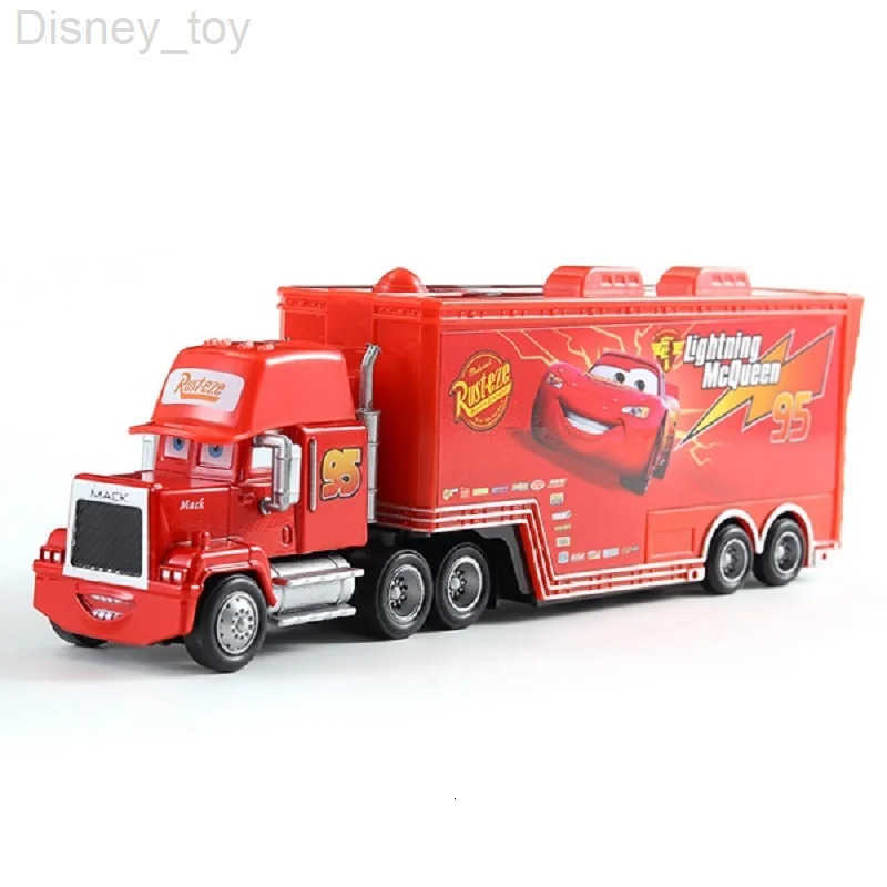 Disney Pixar Cars 2 3 Truck Toys Lightning McQueen Chick Hicks Uncle Mack Plastic Alloy Diecast Trailer Model Children Gift H251124