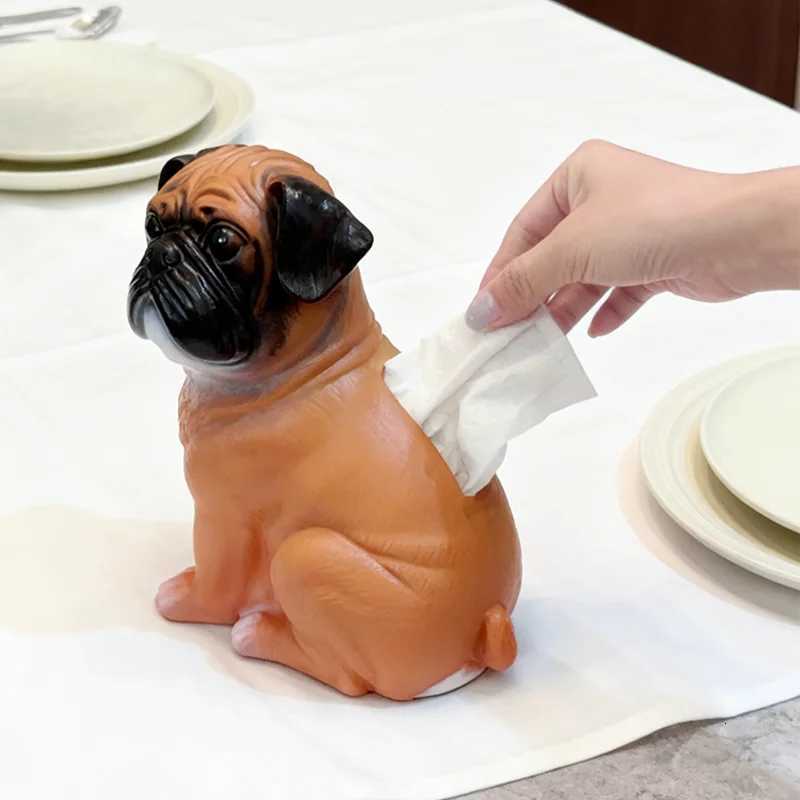 Miniso Cute Poodle Tissue Box Home Living Room Decoration Tissue Box Kitchen and Bathroom Storage SuppliesM251124