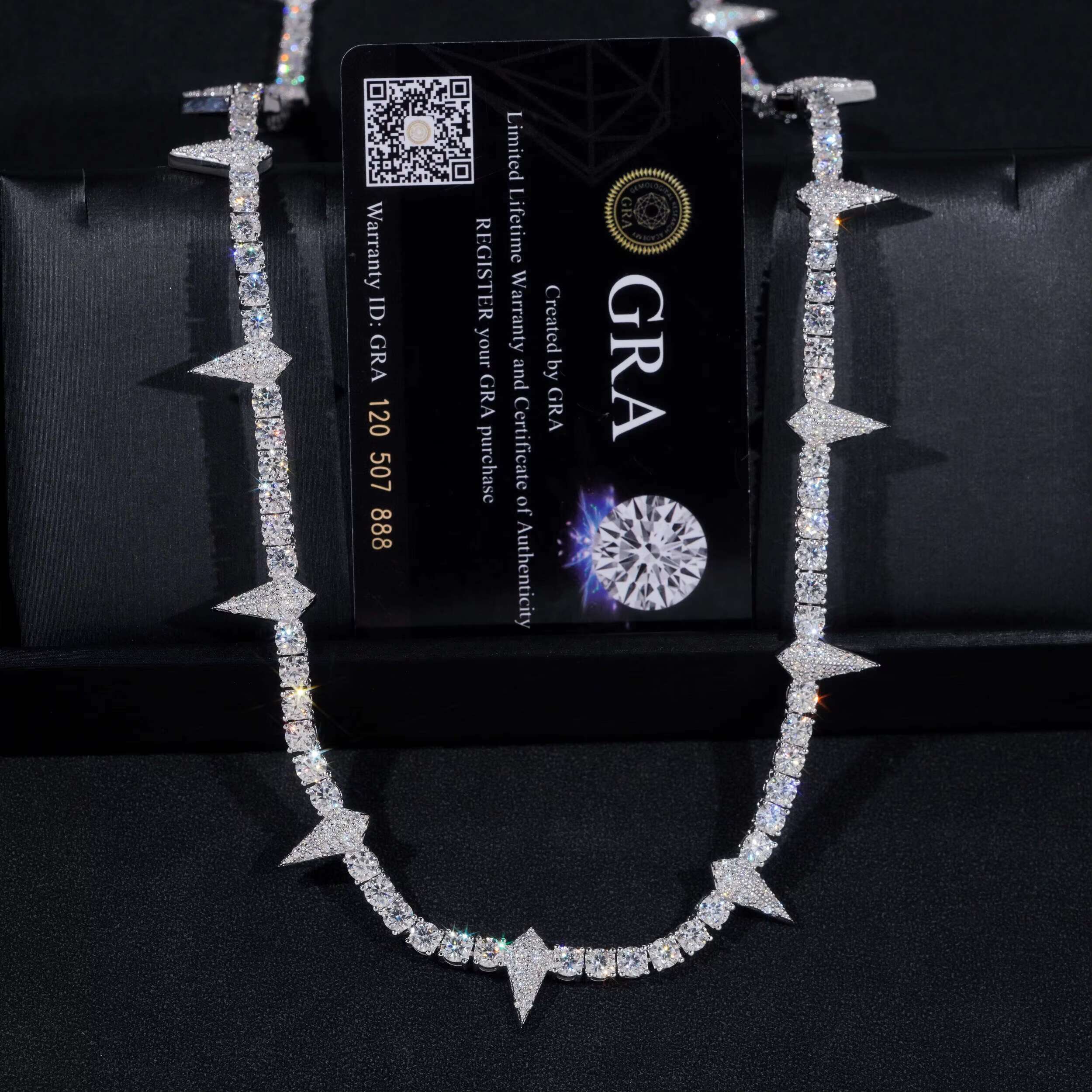 Pass Diamond Tester Iced Out 925 Sterling Silver Hip Hop Vvs Moissanite Hip Hop Lab Diamond Jewelry Tennis Bracelet Chain