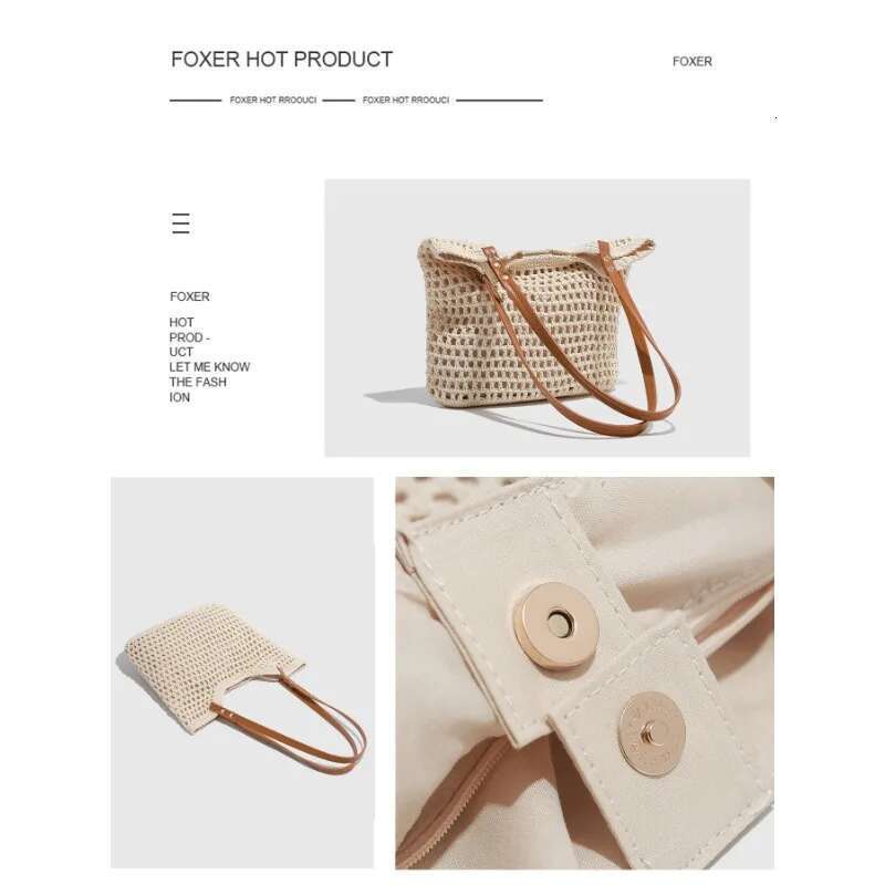 Designer Bag 2025 Handmade Woven Beach 2025 New Women Large Shoulder Tote Underarm Commuter Vacation Bag Handbags For Women Straw Bag Luxury Bag