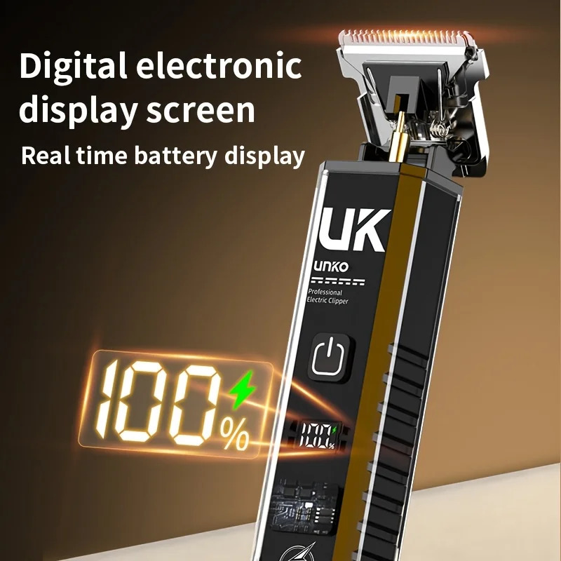 Professional Cordless Hair Clipper Rechargeable Electric Hair Trimmer for Men Kids Home Salon Use 251124