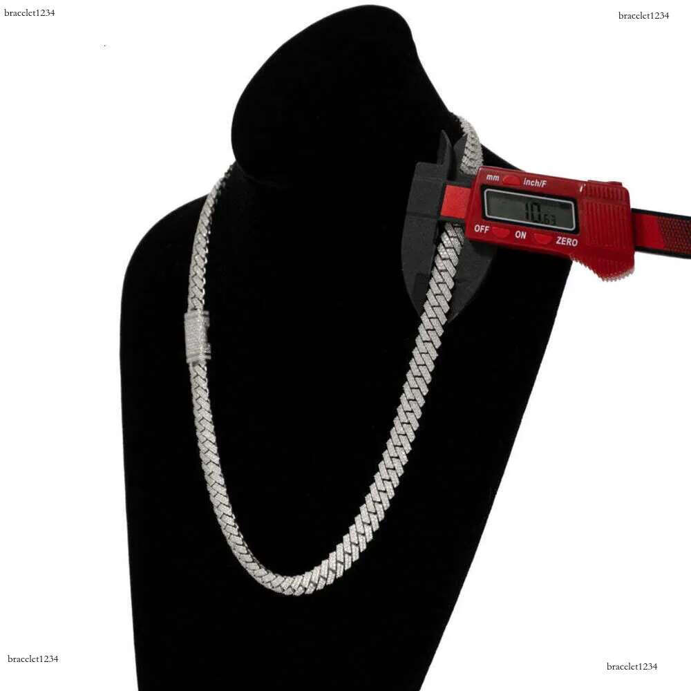 Fine Jewelry In stock Sterg Sier VVS Moissanite Dia Iced Out Miami Cuban k Chain Necklace For Men Free delivery