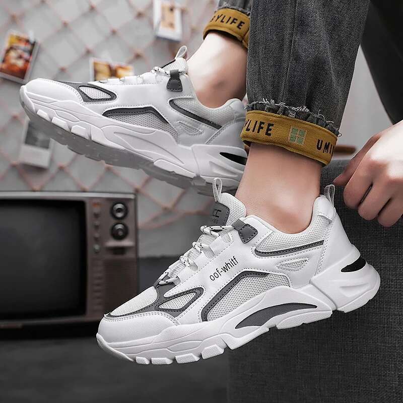 Factory hot Outlet Men Sneakers Designer Classic and Versatile Lace-up Safety Shoes Extra Large Size 45 Dad Running for Man