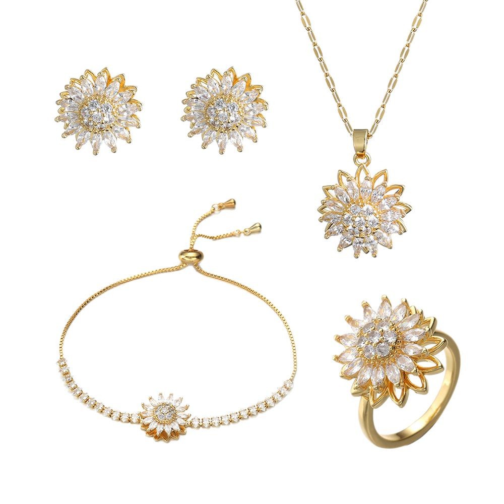 moissanite chain designer necklace designer necklace for woman diamond chain luxury jewelry women mens necklace Sunflower ins collarbone necklace Ring - view 7