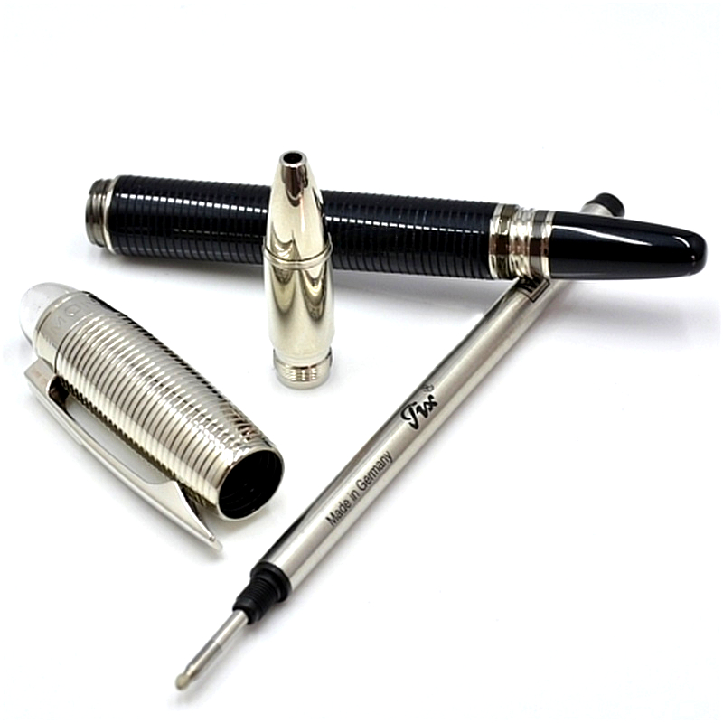 Hot Sale - High Quality Monte Star-Walk Black Resin Rollerball Pen Ballpoint Pen Stationery Office School Writing Ink Fountain Pens With Serial Number
