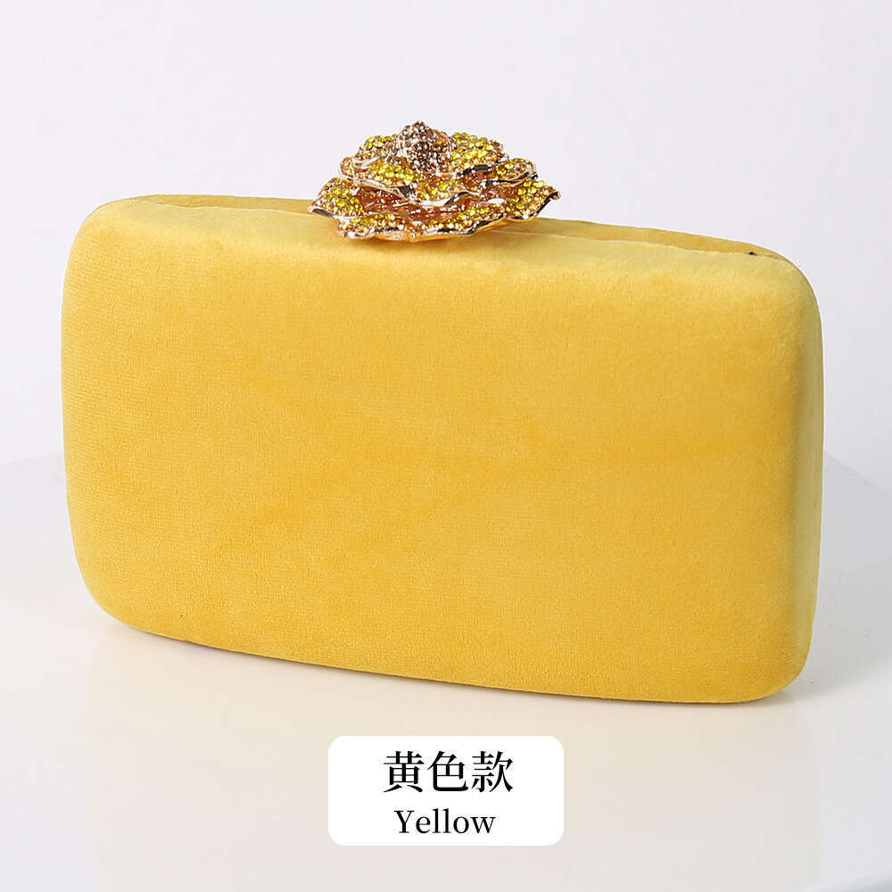 Dinner Bag Strict Selection Of High End Diamond Decoration Banquet Bag Women S Temperament Velvet Cloth Handbag Chain Strip Party Evening Dress Bag KQ