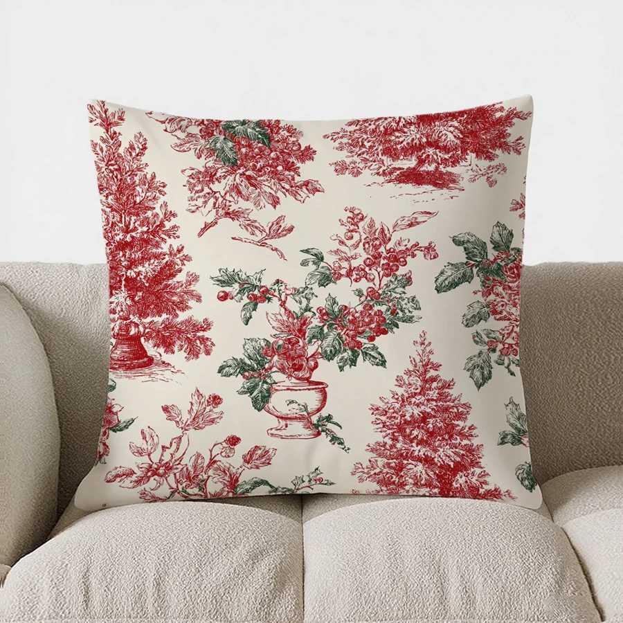 Christmas Cushion With Candy Gingerbread throw pillow cover with short plush print living room sofa decoration cushion cover G251124