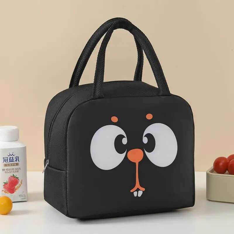 Cartoon Oxford Cloth Lunch Insulated Bento Box Bag, In Hand Rice Camping Fresh-Keeping Ice Bag