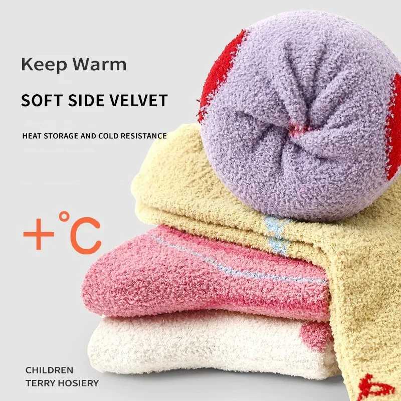 Winter Autumn Rabbit Thick Warm Kid Girls Half SOCKS Brushed Cozy Sweet Cute Soft Coral Fleece SOCKS for CHIldren Girls G251124