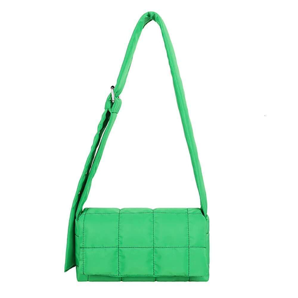Women Nylon Cotton Padded Winter Warm Bag Small Flap Tote Handbag