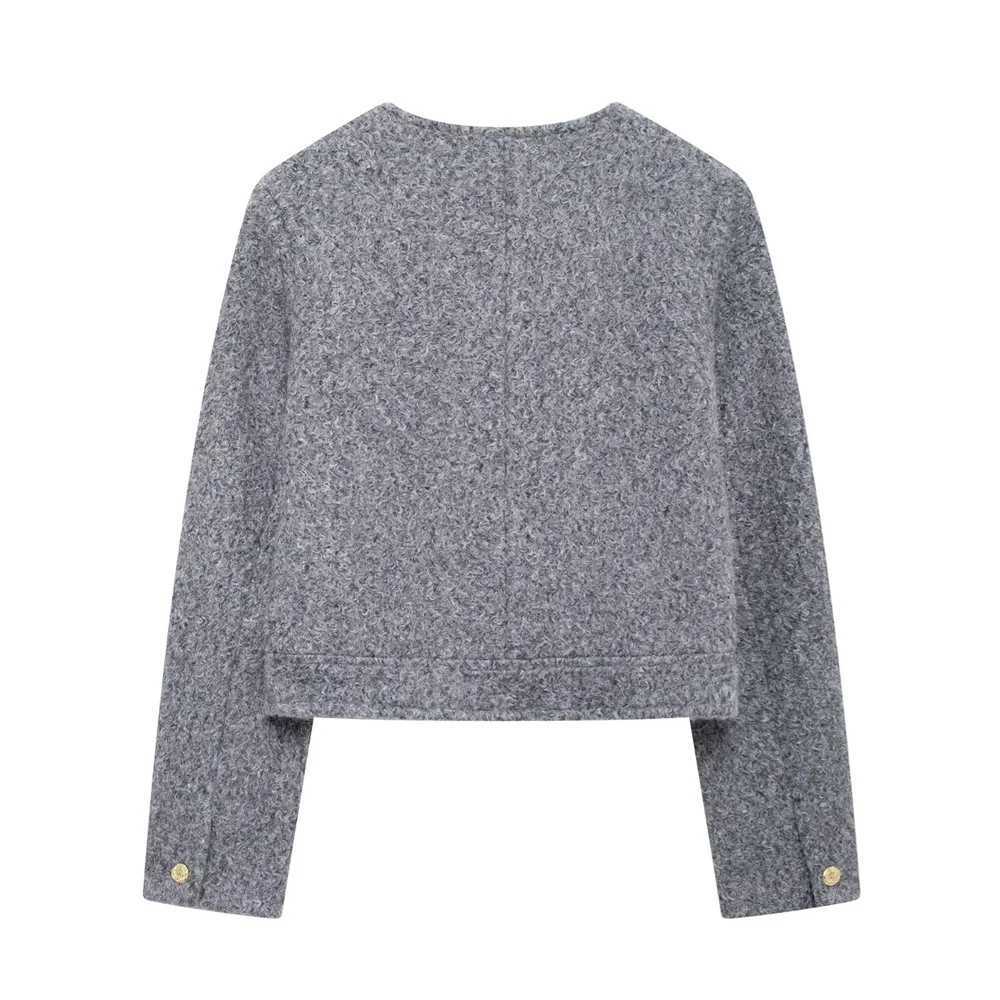 Autumn New Collection Womens Versatile Pearl Leather Short Jacket Coat Single breasted Top J251124