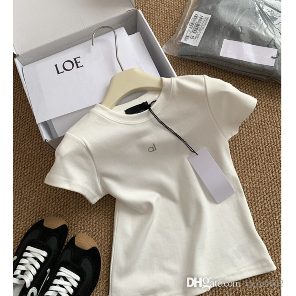 Women Designer T Shirt Basic Cotton Tshirts Tees Letter Printed Short Sleeve Summer Fashion Ladies Tops 4 Colours