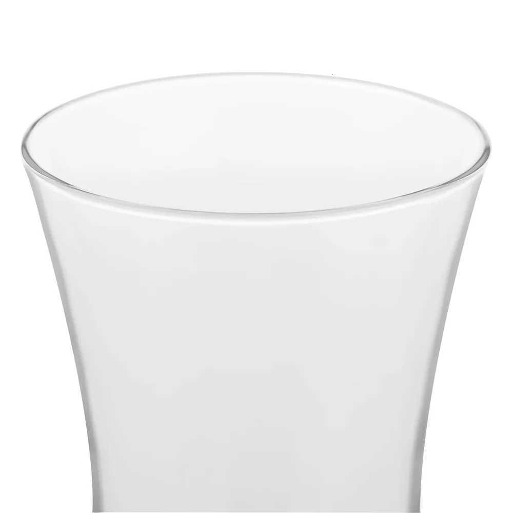 2 Pack Clear Glass 8 Inch Floral Vase Elegant Design Sturdy Base Perfect Home Office Tabletop Decoration C251124