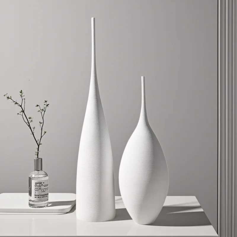 Handmade Ceramic Art Vase Pot Cabinet Table Decor Home Ornament Luxury Nordic Living Dining Bed Room Hall Black C251124