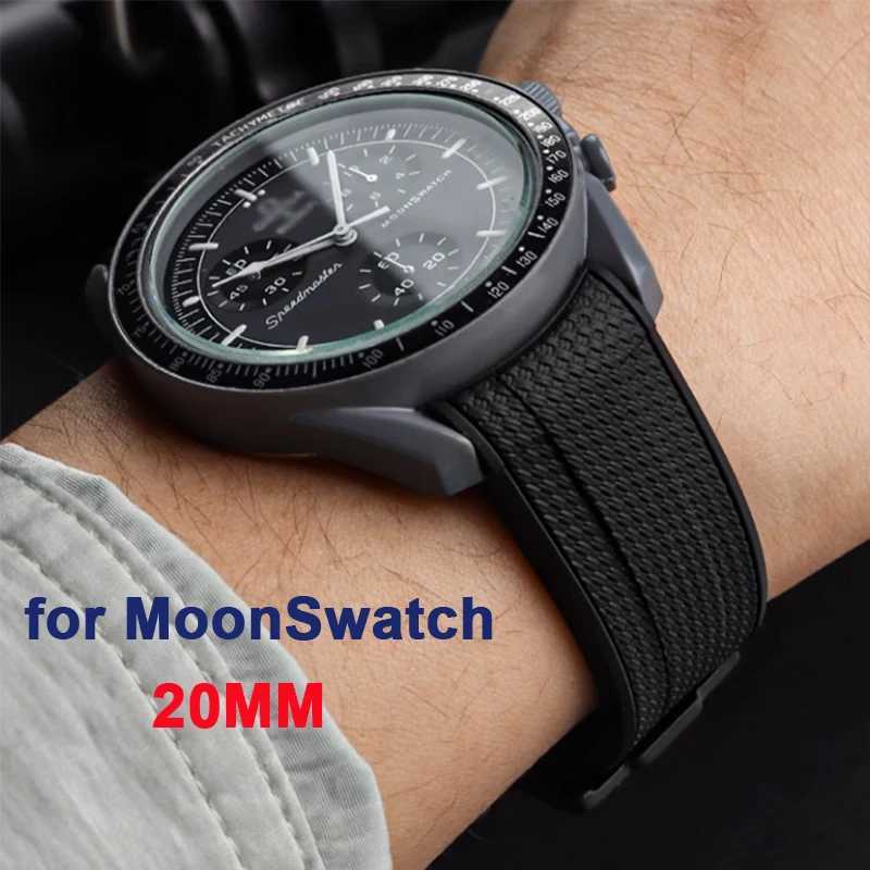 20mm diving strap suitable for Omega X S connector moon mens curved end TPU rubber strap with tools z250424