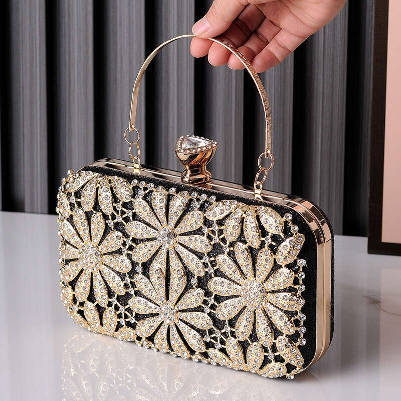 Dinner Bag Fashionable Sparkling Diamond Jewelry Dinner Rhinestone Dress Bag Hand Held Wedding Bride Bag KQ