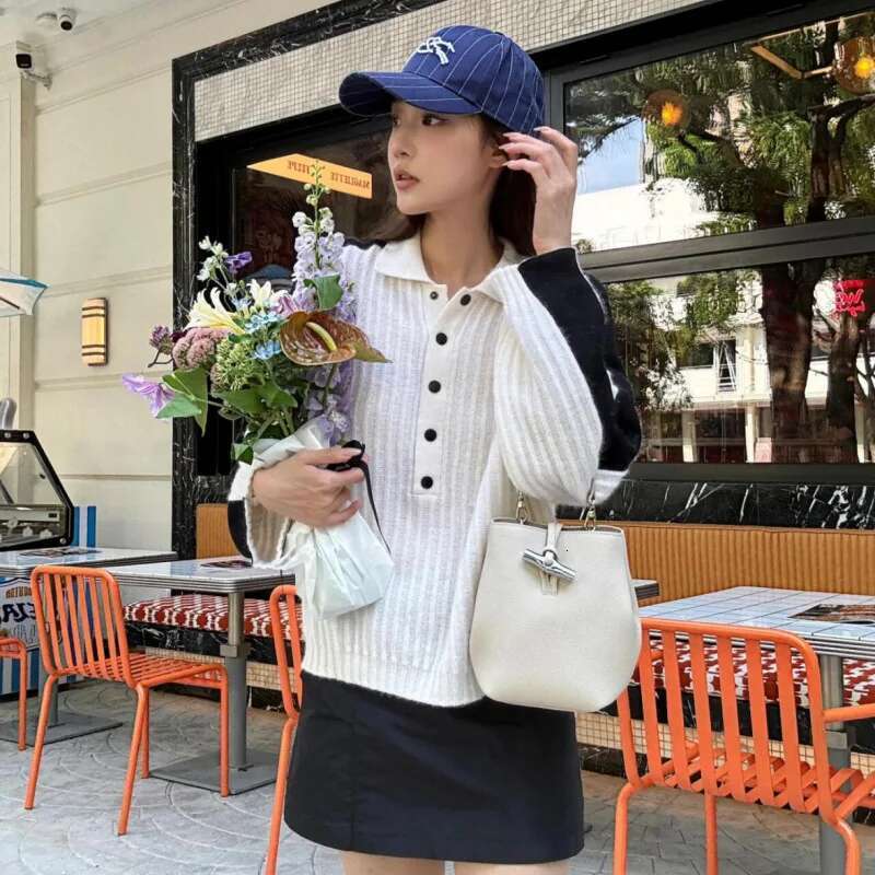 Designer Bag New Bamboo Bucket With Lychee Pattern Simple And Versatile Single Shoulder Crossbody Shopping Bag