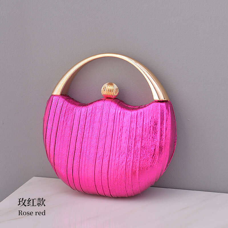 Dinner Bag Women S Round Party Wallet One Shoulder Dress Bag PU Banquet Handbag KQ