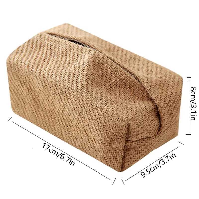 Cotton Linen Cloth Art Tissue Box Holder Rectangle Container Towel Napkin Paper Bag Pumping Box Home Decor Handkerchief Box GiftM251124