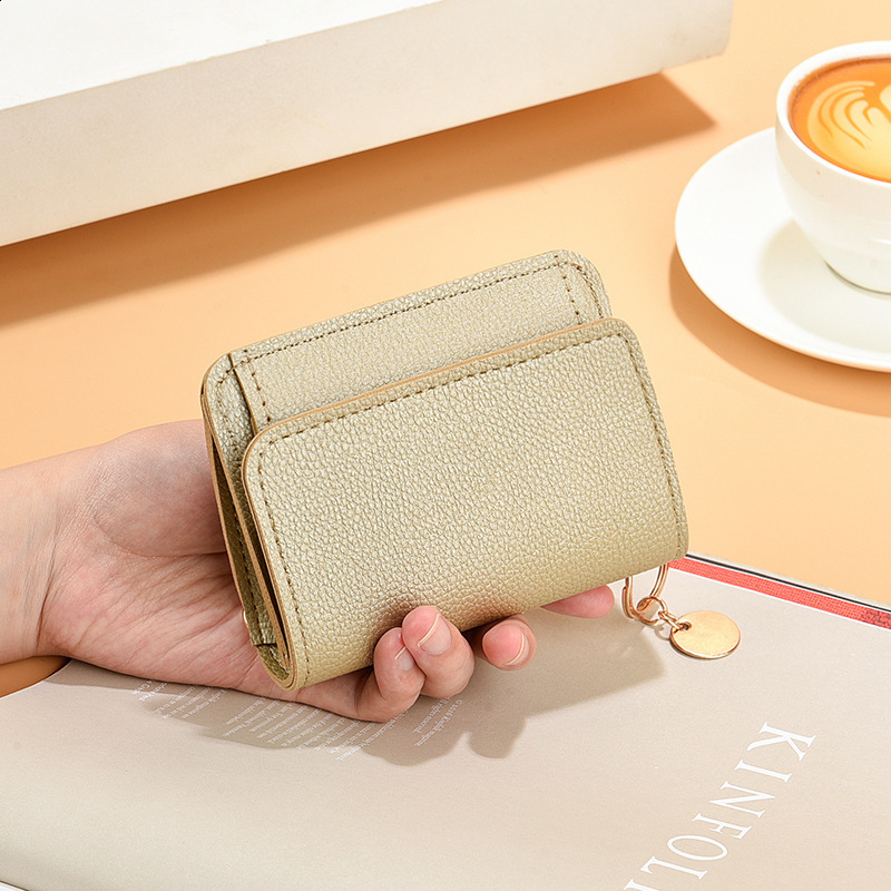 Women Zipper Short Style Purse Lychee Pattern Fashion Large Capacity Multi Card Slot Coin Purse With Zipper R250424
