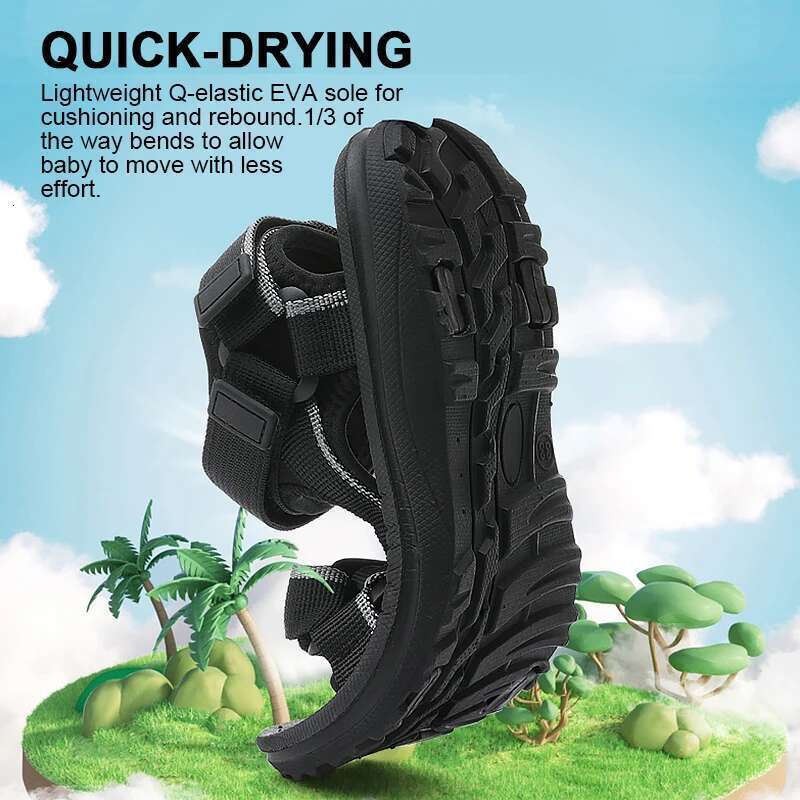 Fashion Kids Soft Sole Non-slip Boys Girls Sandals Toddler Children's Shoes 2024 Summer Beach