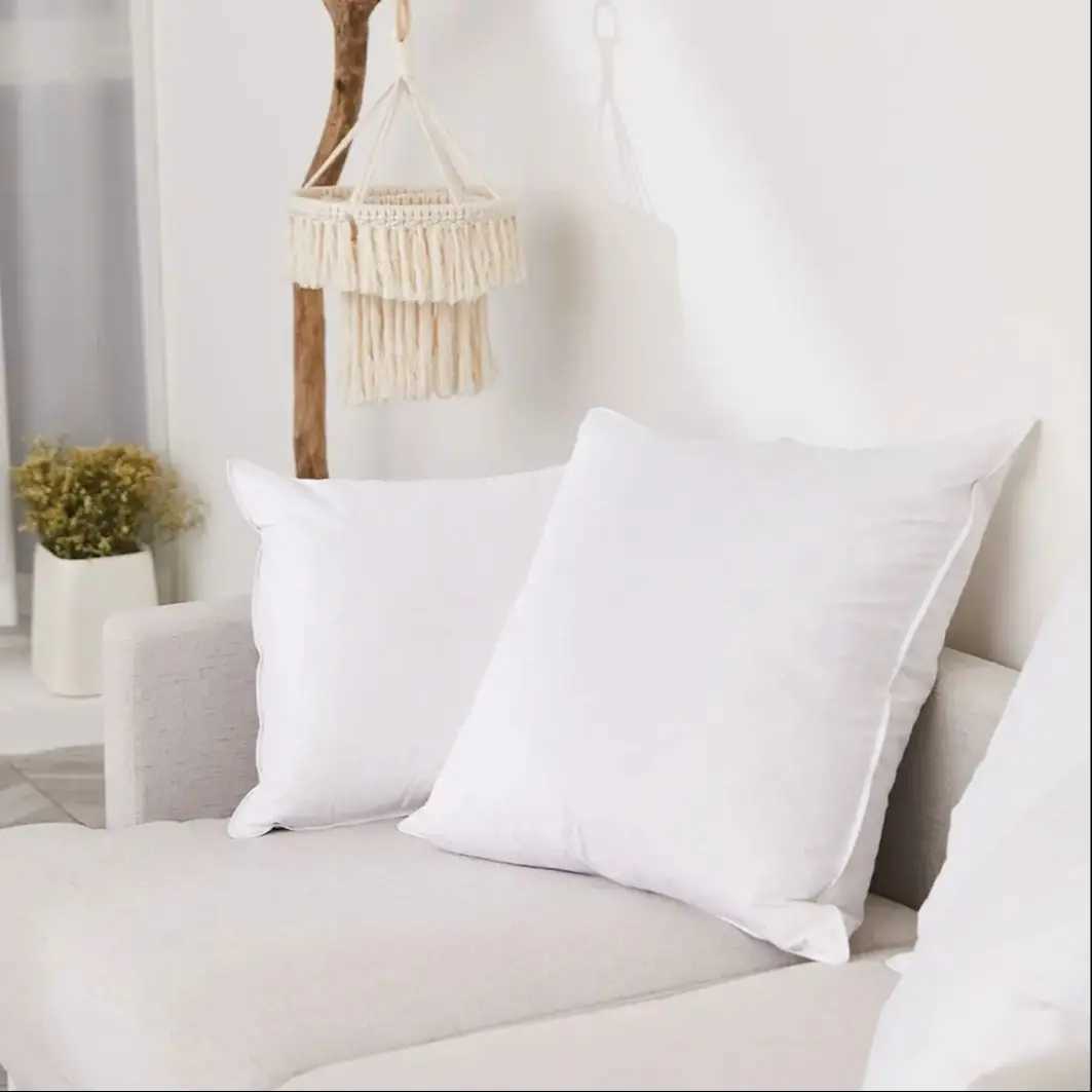 100 Cotton Goose down Feather Square Cushion Pad Filling 45x45cm 50x50cm 60x60cm Decorative Sofa Sitting Pillow Home Decoration G251124