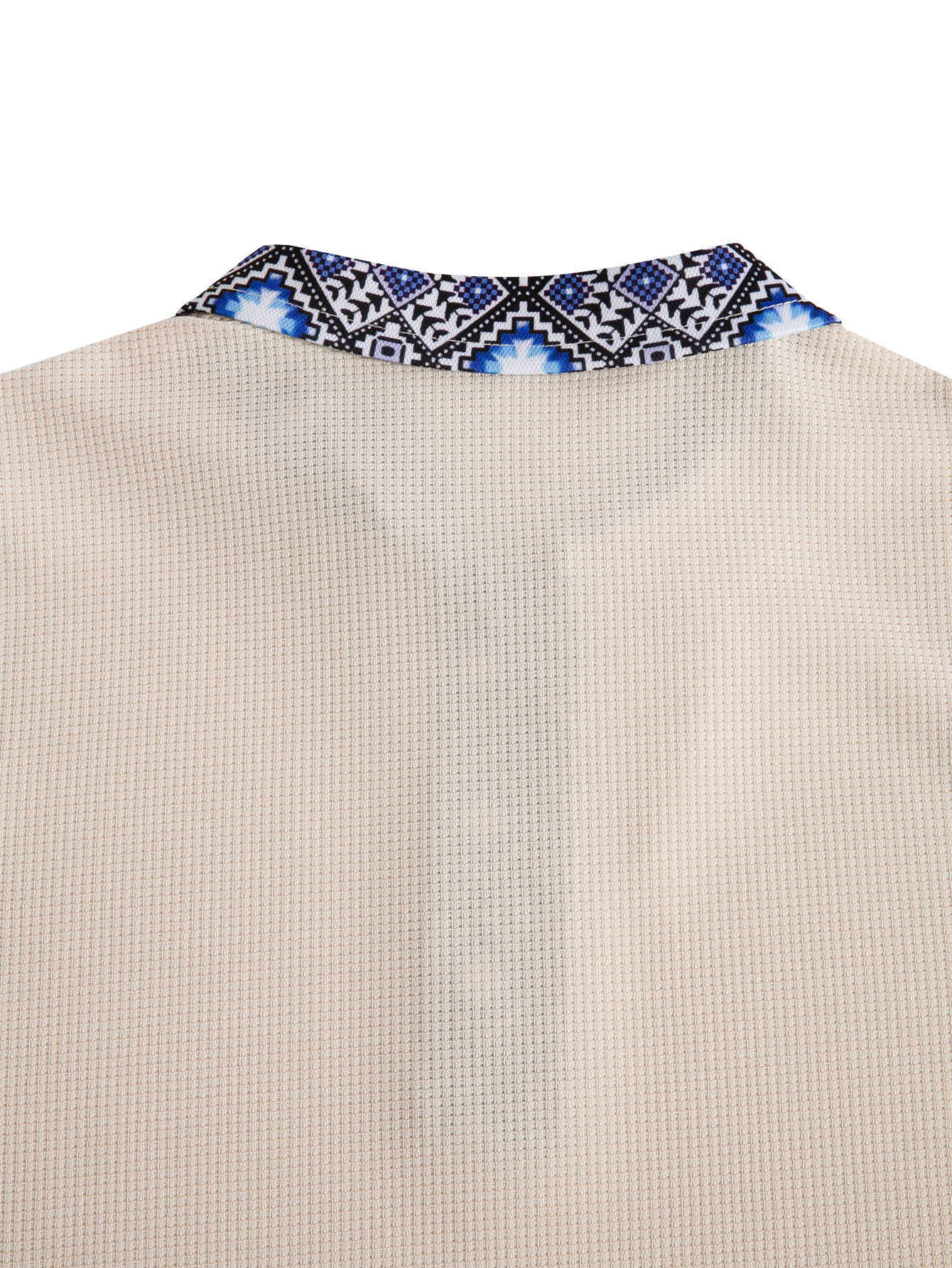 Men's spring and summer casual and comfortable waffle fabric business suit polo set