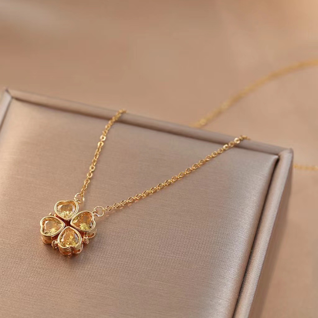 moissanite chain designer necklace designer necklace for woman diamond chain luxury jewelry women mens necklace heart linked to heart Foldable clavicl - view 5