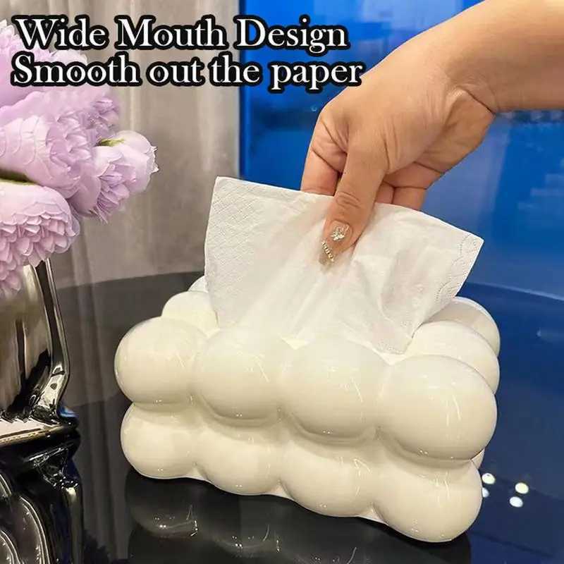 Cloud Design Tissue Boxes Storage Napkin Holder Paper Case Organizer Ornament Craft Desktop Tissue Holder Kitchen Tissue BoxM251124