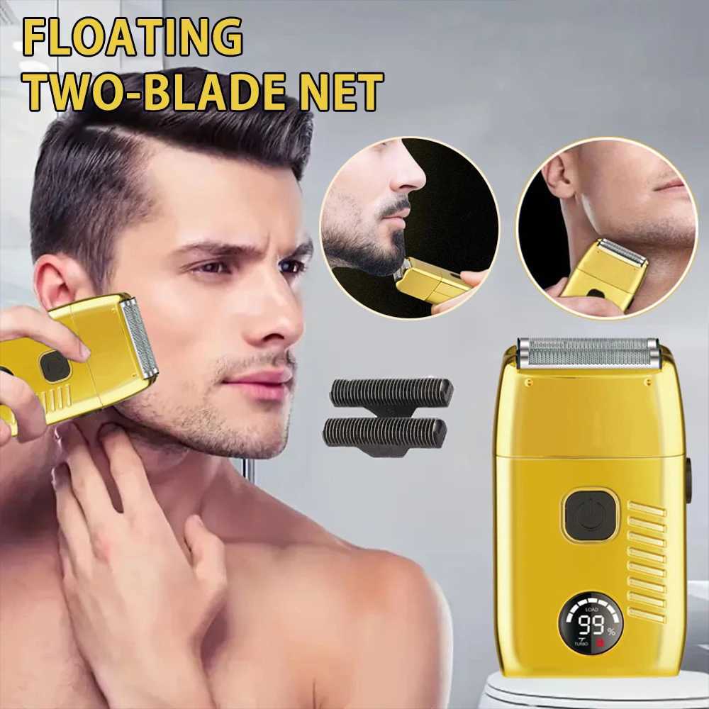 Electric shaver with Double Foil and digital display Handheld Electric Razor for Travel Portable Cordless Close Face Shaver L251124