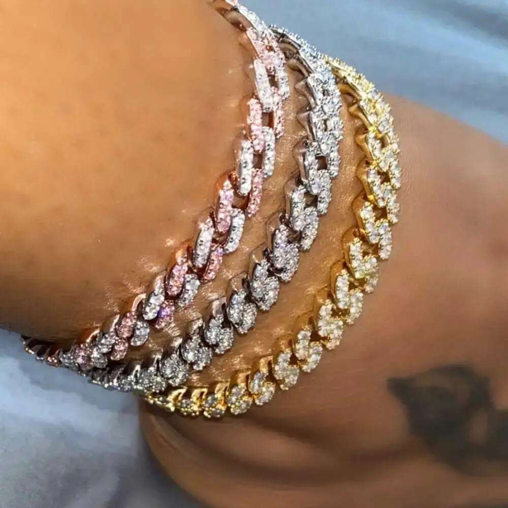 New Fashion Chunky Metal Chain Anklet For Women Men Rhinestone Gold Silver Color Cuban Foot Bracelet Punk Hip Hop Rock Jewelry