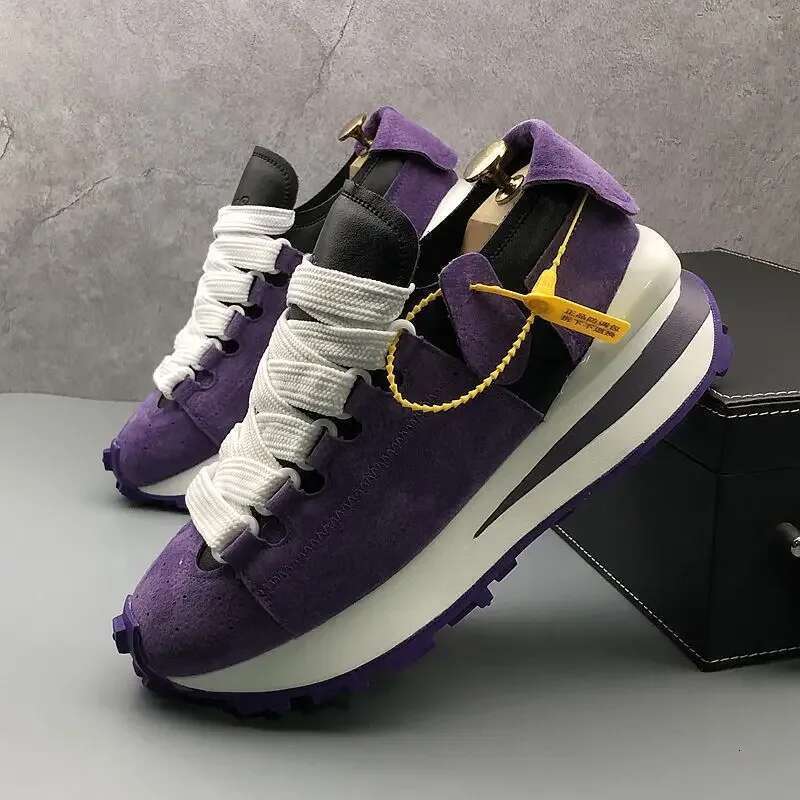 High Quality Male Sneakers Platform Men Autumn Winter Fashion Design Wide Lace-up Faux Suede Sneaker Sports Shoes Tenis