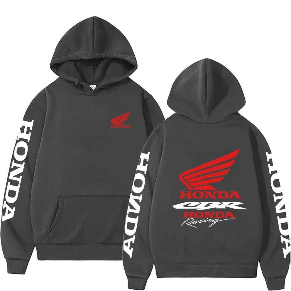 New Autumn/Winter Honda CBR Motorcycle Mens Black Hoodie Fashionable Mens Sweatshirt Womens Street Style Pullover M251124
