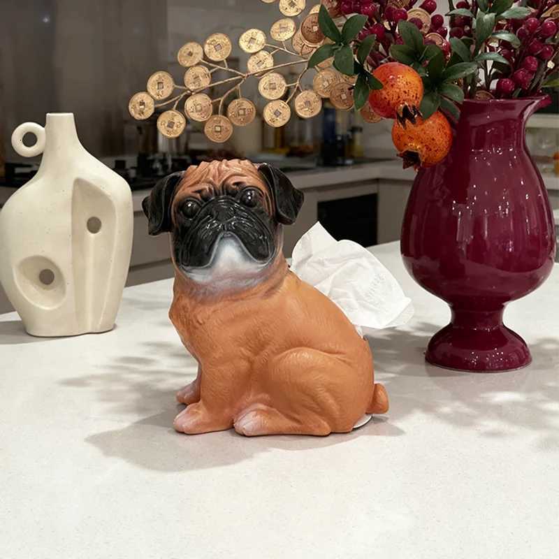 Miniso Cute Poodle Tissue Box Home Living Room Decoration Tissue Box Kitchen and Bathroom Storage SuppliesM251124