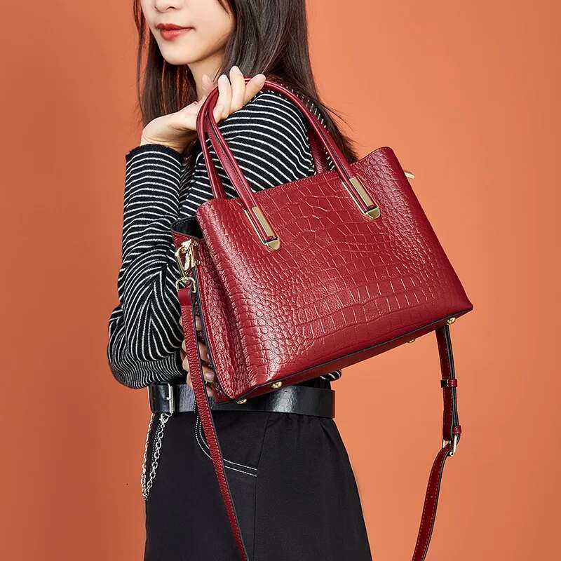 Designer Bag Zency 100% Genuine Leather Handbag Daily Casual Ladies Top-Handle Design Top Quality Women's Shoulder Bag