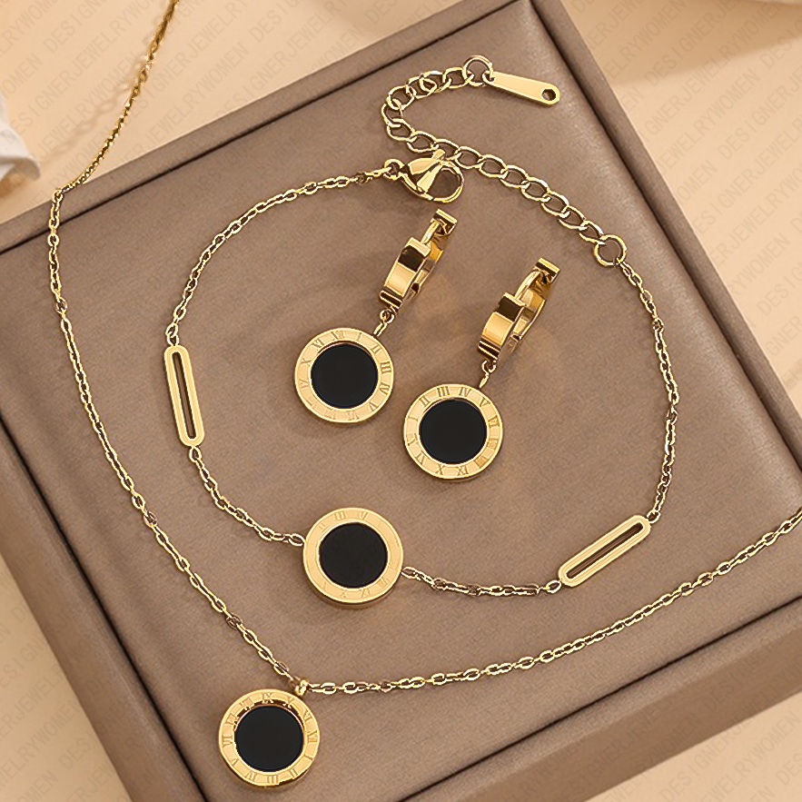 Designer Bracelet Bracelet for Women Stainless Steel 18K Gold Plated Bangle Double Sided Round Shell Bangles Luxury Jewlery Designer for Women Elegant