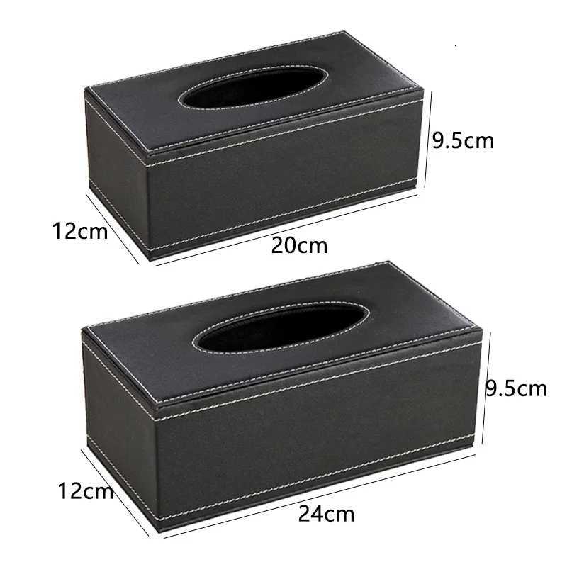 PU Leather Tissue Box Paper Holder Rectangular Tissue Paper Napkin Box Home Kitchen Organization Home Supplies Anti-moistureM251124
