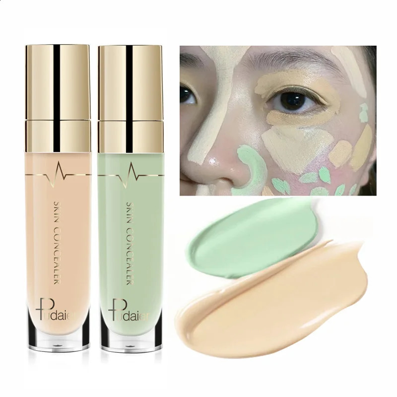 Pudaier Blue Pink Liquid Foundation Face Makeup Nutritious Base Concealer Cream Make up Cosmetics Facial Brighten Corrector Tint 250423