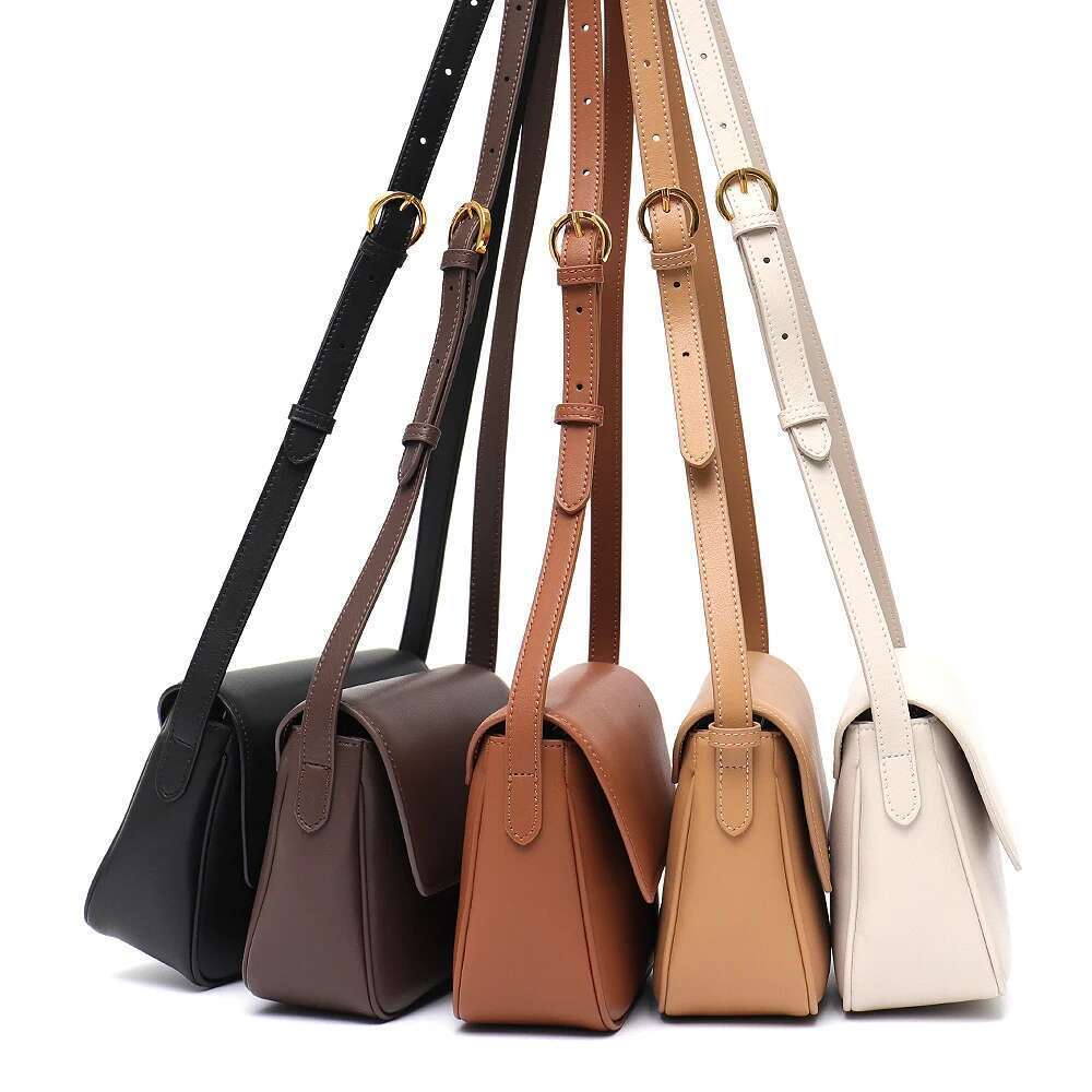SC Genuine Leather Messenger Bags Women Fashion Brand Design Simple Solid Color Flap Shoulder Handbags Daily Small Sg Purse
