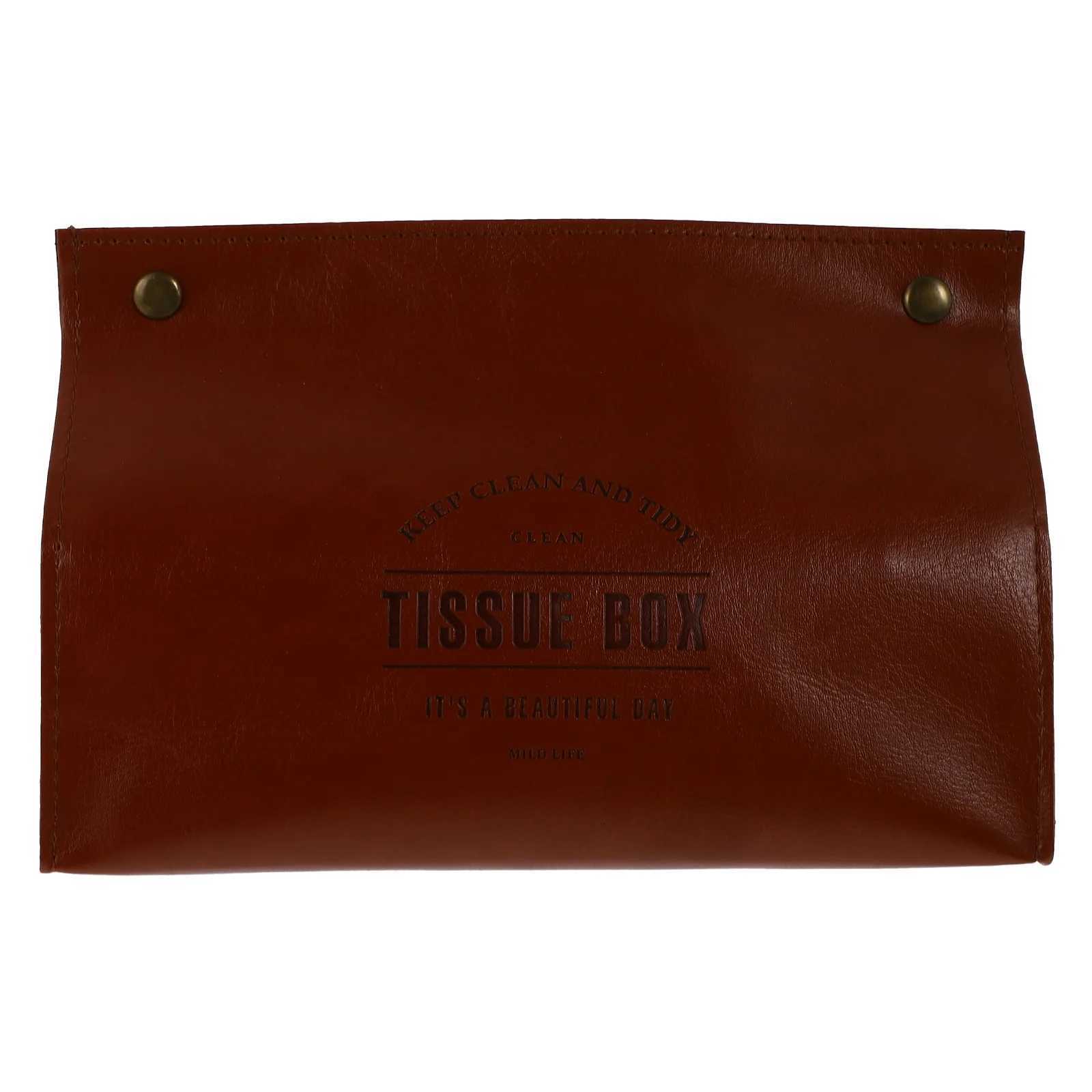 1Pcs Retro Tissue Storage Box Napkin Holder Desktop Bag Simple Style for Home Office Tissue Storage BagM251124