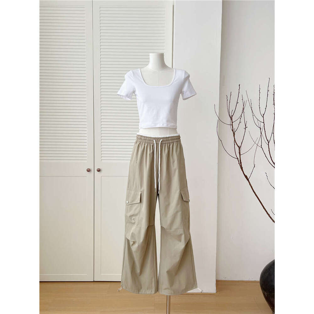 Blue Work Women's Summer Thin American Sport Paratrooper 2025 New Quick Drying Short Casual Pants