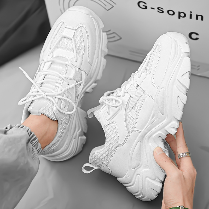 Sneakers for Men 2025 New Fashionable Trendy Breathable Mesh Thick Bottom Designers Shoes