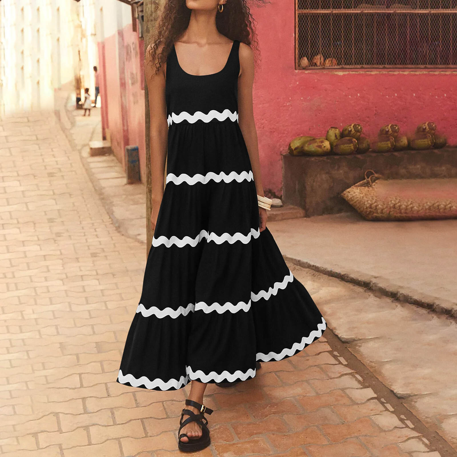 2024 Spring/Summer New Sleeveless Lace Dress Long Skirt for Women